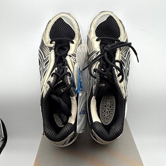 Asics Gel Kinetic Mens Running Shoes Size 10.5 NIB‎ TN831 9090 Black Onyx Gold